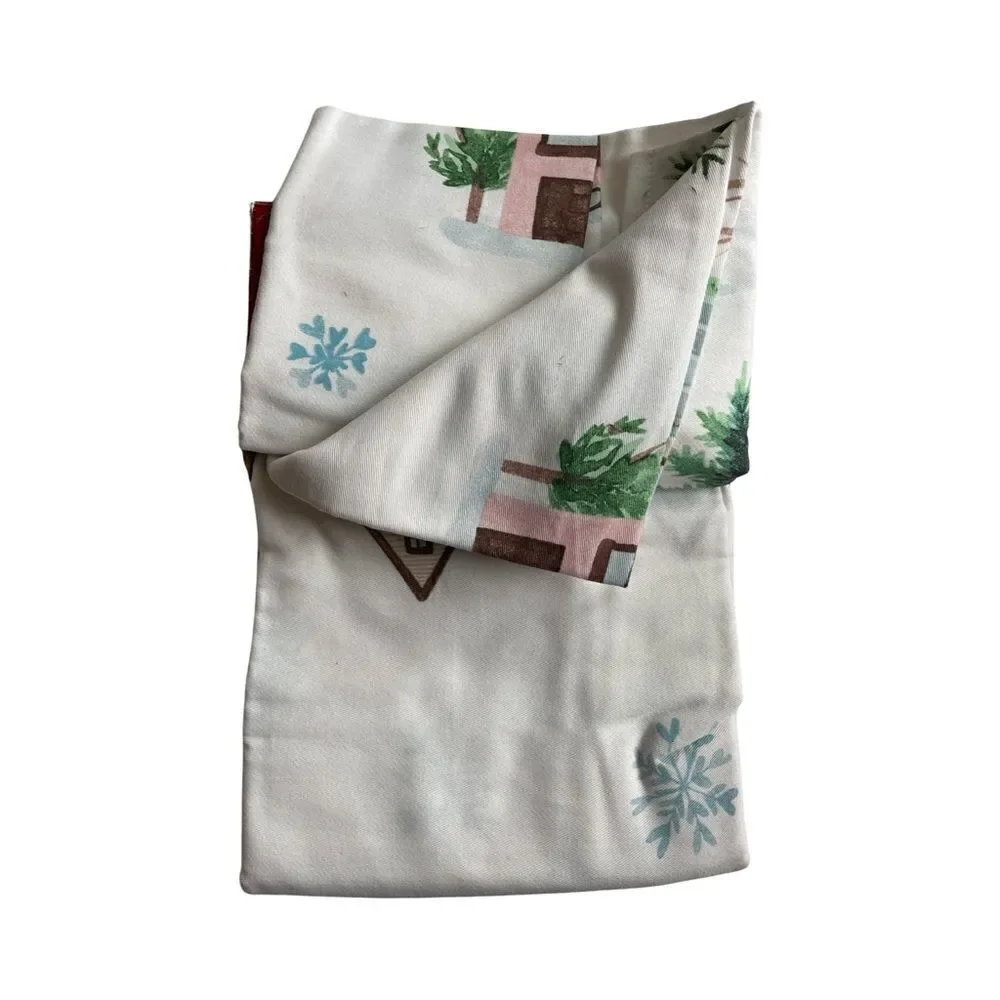 Avanti “Winter Scene” Holiday Town Shower Curtain NWT